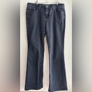 Merona Bootcut Black Denim Jeans, White Streaked Jeans, Size 14 Regular
